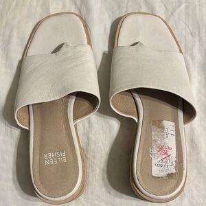 Eileen Fisher Women's White Slide Sandals size 6